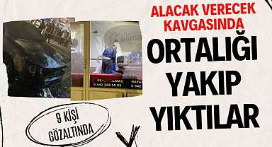 Vezirköprü'de iş yeri basıp otomobilleri yaktılar