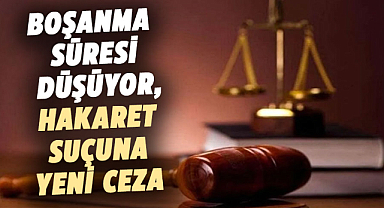Boşanma süresi düşüyor, hakaret suçuna yeni ceza