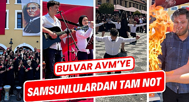 Bulvar AVM'eki 19 Mayıs kutlamalarına Samsunlulardan tam not