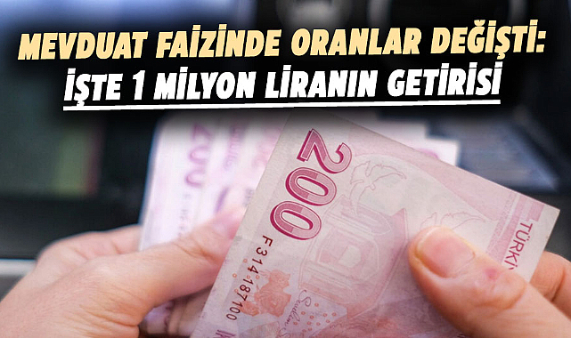 Mevduat faizinde oranlar değişti: İşte 1 milyon liranın getirisi