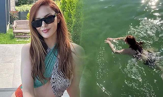 Mine Tugay eksi 15 derecede göle girdiği anları paylaştı