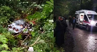 Otomobil uçuruma yuvarlandı: 5 yaralı