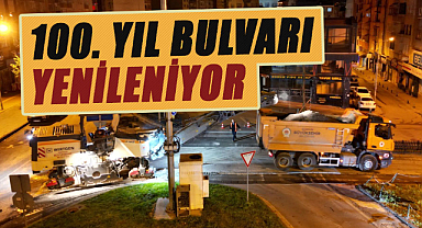 Samsun 100. Yıl Bulvarı yenileniyor