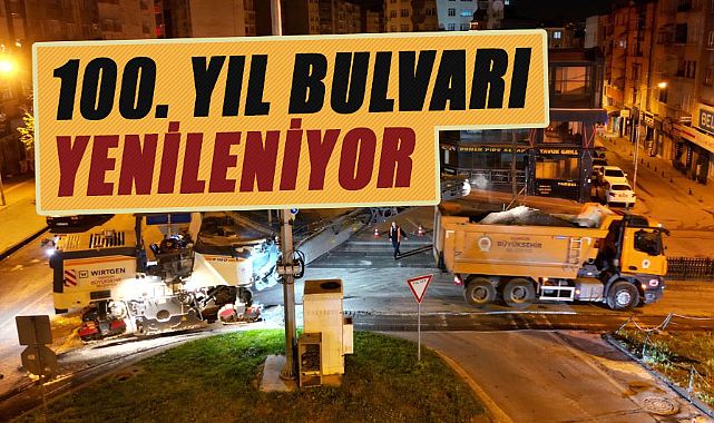 Samsun 100. Yıl Bulvarı yenileniyor