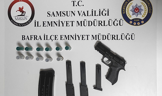 Samsun Bafra'da havaya ateş açan 3 maganda yakalandı