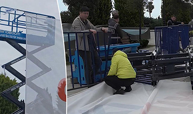 Samsun'da 1 Mayıs kutlamalarında vinç devrildi