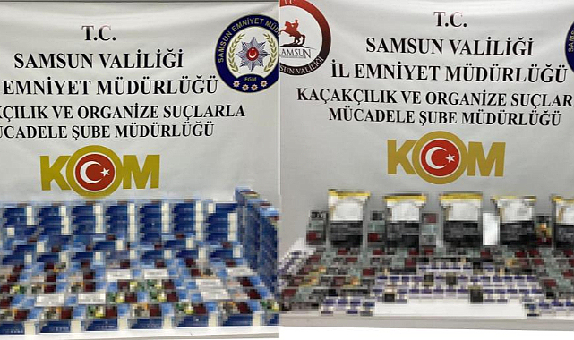 Samsun'da 37 bin 180 adet makaron ele geçirildi