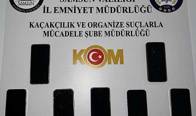 Samsun’da 7 adet gümrük kaçağı telefon ele geçirildi