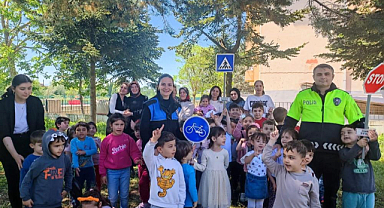 Samsun’da çocuklara trafik eğitimi verildi