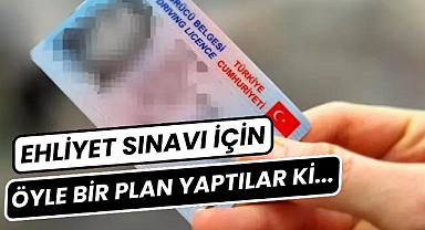 Samsun'da ehliyet sınavına düzenekle giren kadın yakalandı