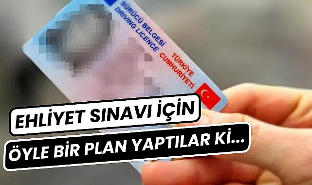 Samsun'da ehliyet sınavına düzenekle giren kadın yakalandı