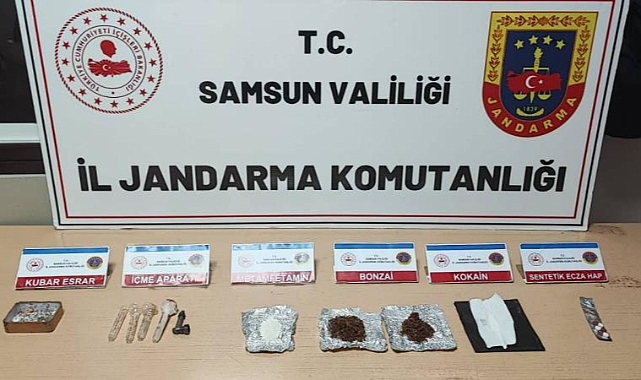 Samsun'da jandarmadan uyuşturucu operasyonu