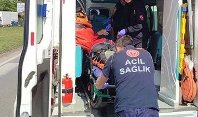 Samsun'da kırmızı ışıkta geçti! Motosiklete çarpıp kaçtı