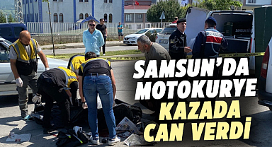 Samsun’da motokurye kazada can verdi