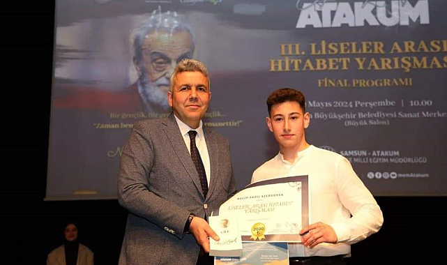 Samsun'da öğrenciler hitabette yarıştı