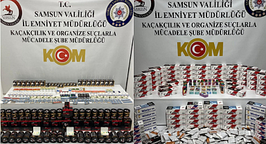 Samsun’da sigara kaçakçıları binlerce sahte ürünle yakalandı
