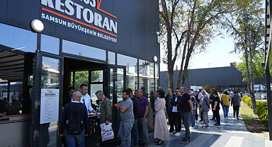 Samsun'da ucuz yemek kuyruğu