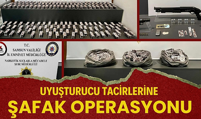 Samsun'da uyuşturucu satıcılarına şafak operasyonu