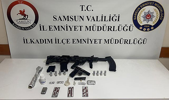 Samsun’da uyuşturucu ve silah operasyonu
