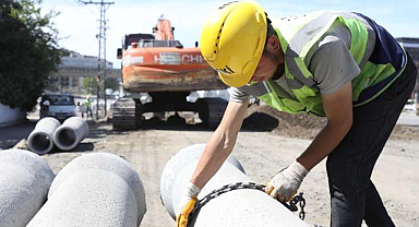 Samsun'da yağmur suyu hatları projesi tamamlanıyor