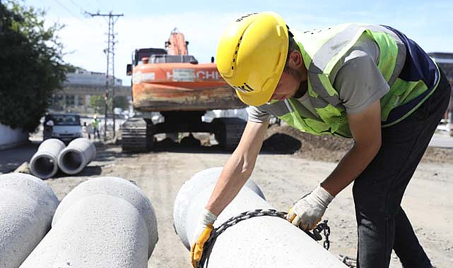 Samsun'da yağmur suyu hatları projesi tamamlanıyor