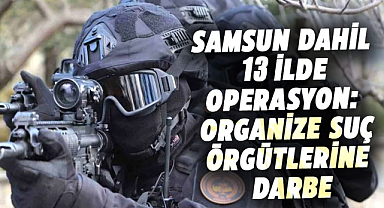 Samsun dahil 13 ilde operasyon: Organize suç örgütlerine darbe