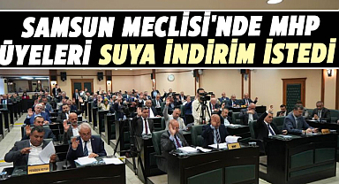 Samsun Meclisi'nde MHP üyeleri suya indirim istedi