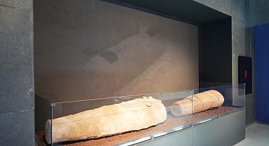 Samsun Müzesinde pişmiş topraktan yapılan lahitler dikkat çekiyor