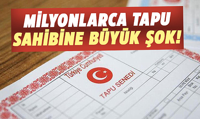 Tapu sahiplerine büyük şok: Rekor e-haciz işlemi!