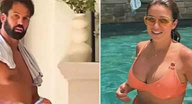 Ünlü şarkıcı önce bikinisini sonra eşini paylaştı