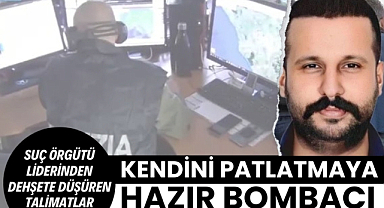 Yakalanan suç örgütü lideri Barış Boyun'un kendini patlatmaya hazır bombacı planı