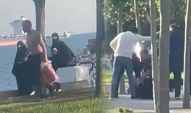 Zabıtalara keserle saldırdı