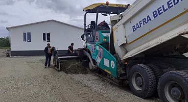 Bafra'da tır parkı için son rötuşlar