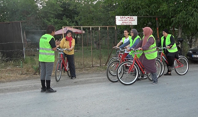 Bafra'daki kadınların bisiklet aşkı