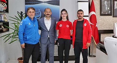 Balkan ikincisinden Feyzullah Dereci’ye ziyaret