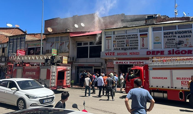 Elazığ'da çatı yangını