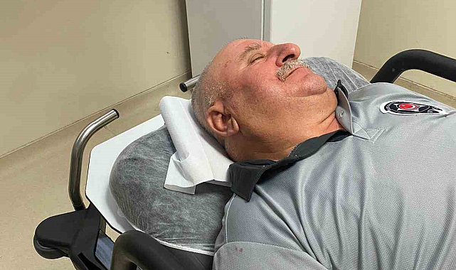 Hasta yakını güvenlik görevlisini darp etti