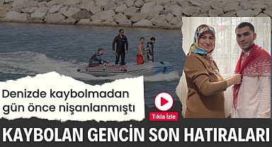 Karadenizin geri vermediği Cihan Yılmaz'dan geriye nişan görüntüleri kaldı