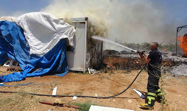 Kırık camlar yangına neden oldu