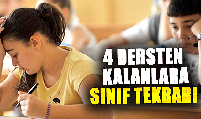 Milli Eğitim Bakanı açıkladı! 4 dersten kalanlara sınıf tekrarı