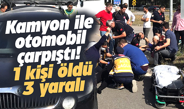 Samsun Bafra'da kamyon ile otomobil çarpıştı! Fadik Bengü hayatını kaybetti! 2 yaralı