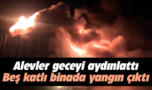 Samsun Cedit mahallesinde 5 katlı apartmanın çatı katında yangın çıktı