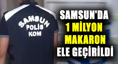 Samsun'da 1 milyon makaron ele geçirildi