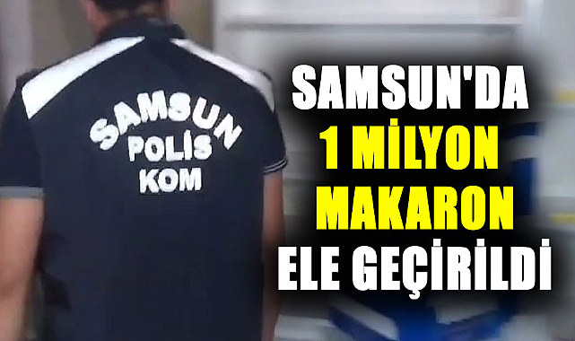 Samsun'da 1 milyon makaron ele geçirildi