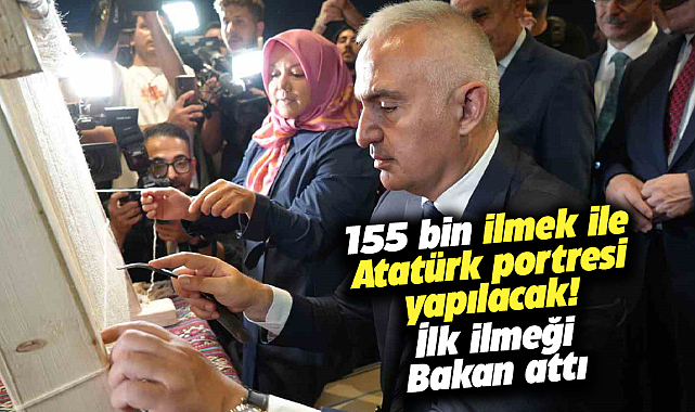 Samsun'da 155 bin kişi ilmek atarak Atatürk portresi yapacak!