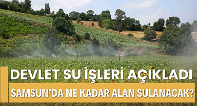 Samsun'da ne kadar tarım arazisi sulanacak?