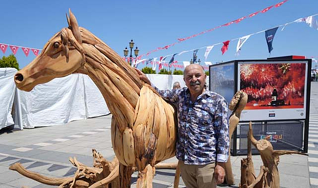 Samsun'da ağaç köklerini sanat eserlerine dönüştürüyor