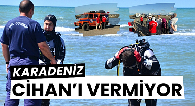 Samsun'da denizde kaybolan Cihan Yılmaz'ı arama çalışmaları sürüyor