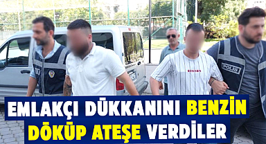 Samsun'da emlakçı dükkanını benzin döküp ateşe verdiler
