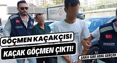 Samsun'da göçmen kaçakçılığı yapan kişi kaçak göçmen çıktı